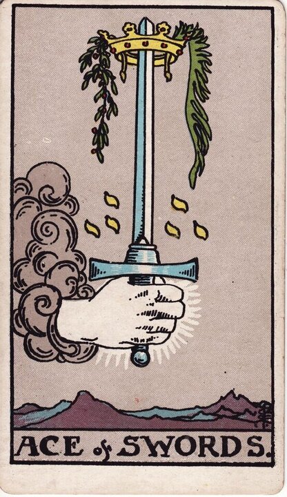 Ace of Swords - Rider–Waite–Smith Suit of Swords tarot card