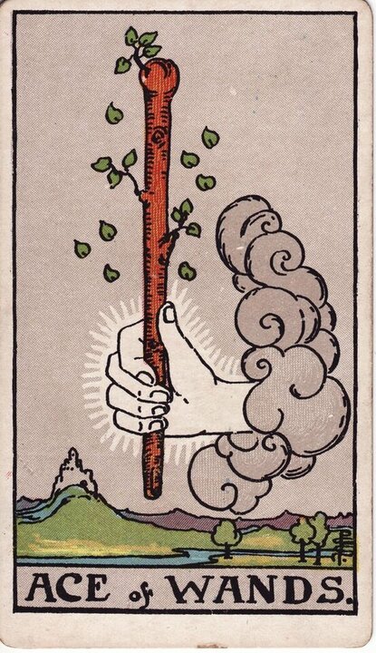 Ace of Wands - Rider–Waite–Smith Suit of Wands tarot card