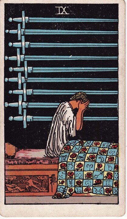 Nine of Swords tarot card